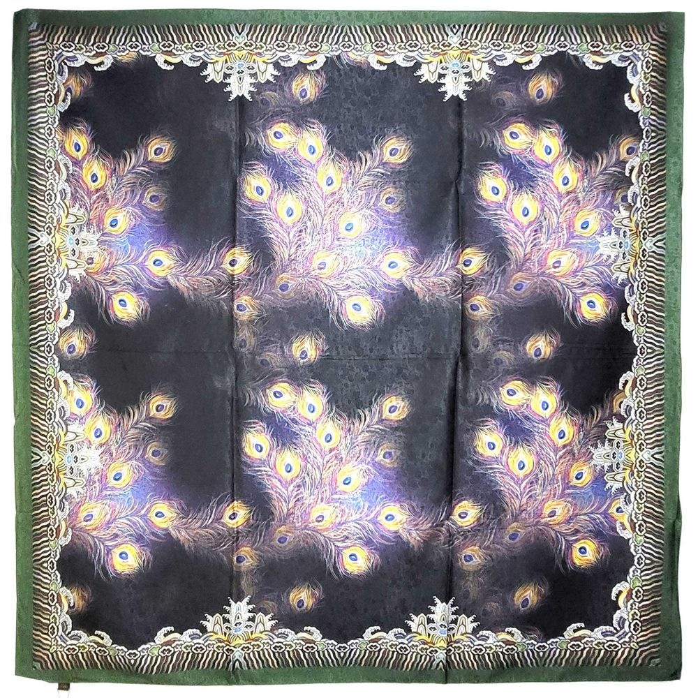 NWT Double Sided Silk Scarf 52"x52" Large Square Shawl Wrap XiangYunShal 2208
